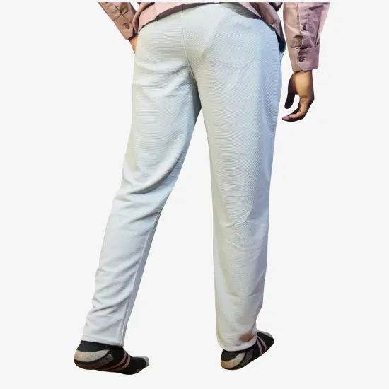 Men's Light Grey Lycra Pant  – Premium Comfort Fit Office Wear Pants